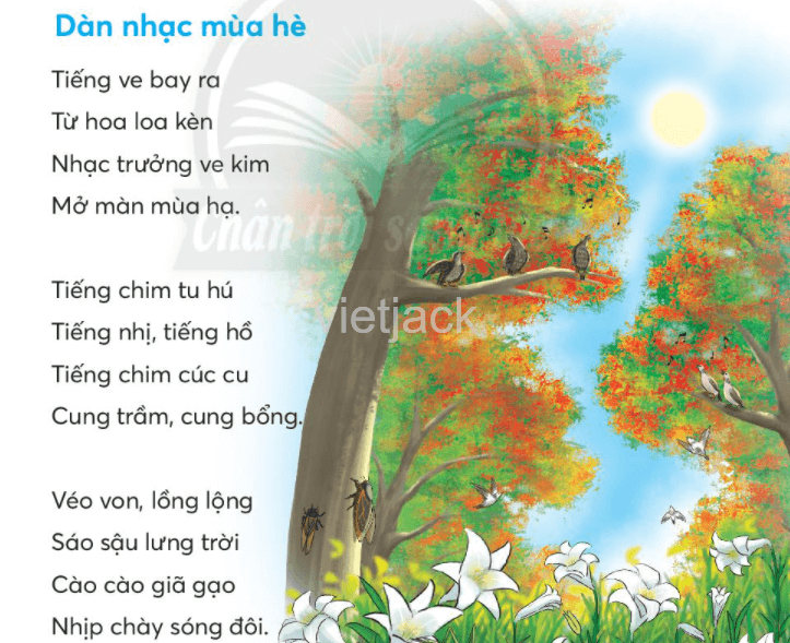 Tiếng Việt lớp 2 Bài 3: Dàn nhạc mùa hè trang 34, 35, 36 - Chân trời