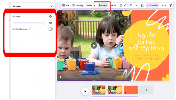 Bộ công cụ chỉnh sửa video trên Canva