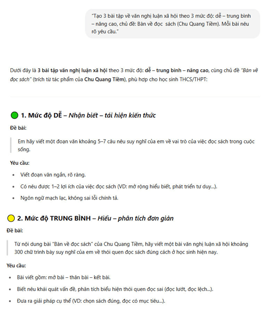 Cách dùng ChatGPT để cá nhân hóa bài tập