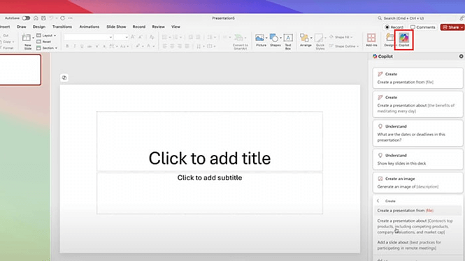 Cách tạo bài thuyết trình trên PowerPoint bằng Copilot