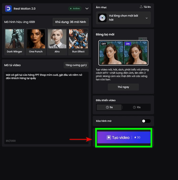 Hướng dẫn chuyển ảnh tĩnh thành video bằng Digen AI