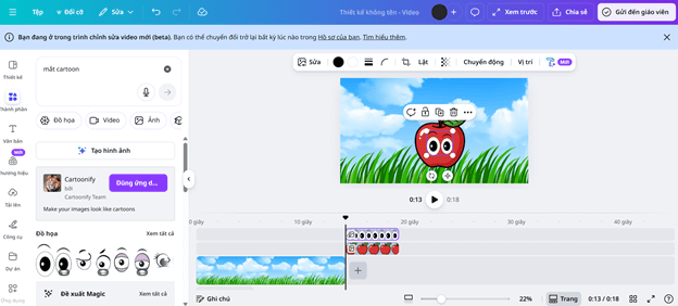 Hướng dẫn làm quả biết nói trên Canva