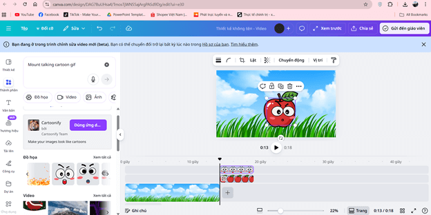 Hướng dẫn làm quả biết nói trên Canva