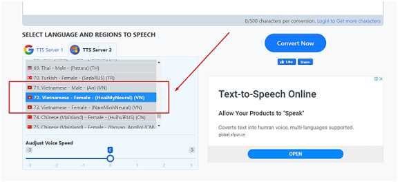 Hướng dẫn sử dụng TTS Free tạo văn bản thanh giọng nói