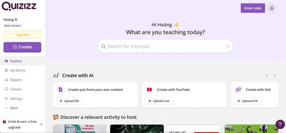 Hướng dẫn tạo bài luyện, ôn thi, kiểm tra định kì trên Quizizz