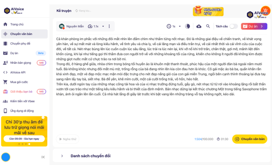 Hướng dẫn tạo giọng nói từ văn bản với Vbee Text To Speech