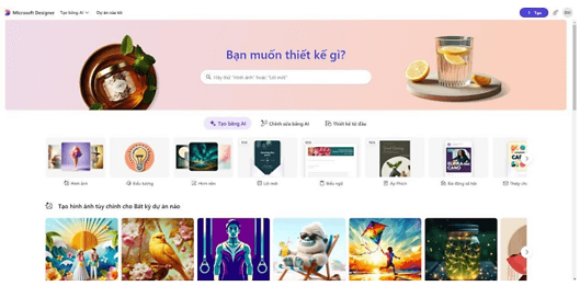 Hướng dẫn tạo hình ảnh bằng ứng dụng Microsoft Designer