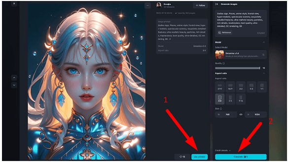 Hướng dẫn tạo hình ảnh qua ứng dụng Dreamina