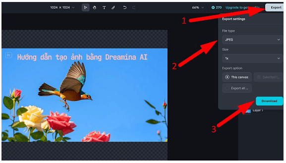 Hướng dẫn tạo hình ảnh qua ứng dụng Dreamina
