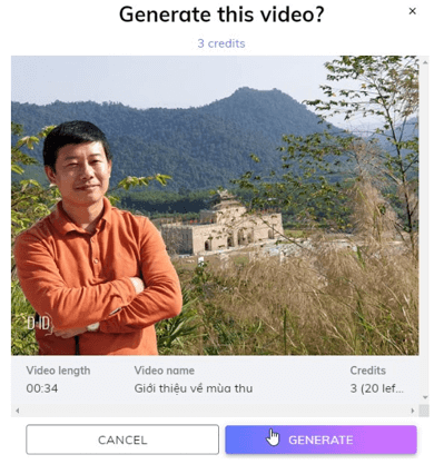 Hướng dẫn tạo nhân vật, MC từ ảnh chụp bằng AI trên DI-D