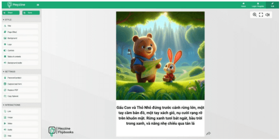 Hướng dẫn tạo truyện tranh trên Canva và Heyzine Flipbooks