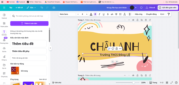 Hướng dẫn thiết kế thẻ tên học sinh trên Canva