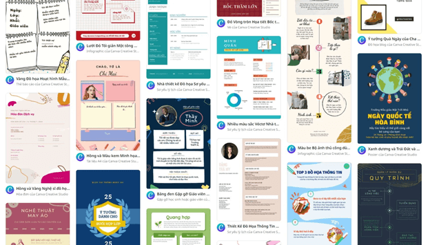 Hướng dẫn tìm kiếm mẫu thiết kế sẵn trên Canva