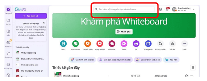 Hướng dẫn tìm kiếm mẫu thiết kế sẵn trên Canva