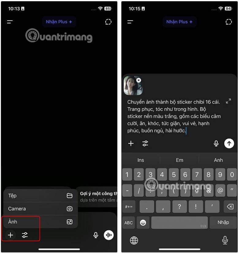 Tự tạo sticker theo ảnh cá nhân bằng chatGPT