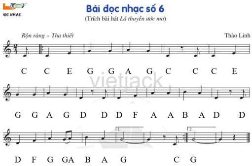 Bài đọc nhạc số 6