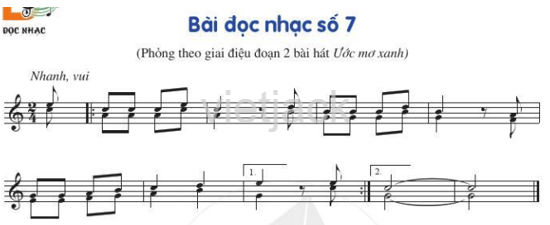 Bài đọc nhạc số 7