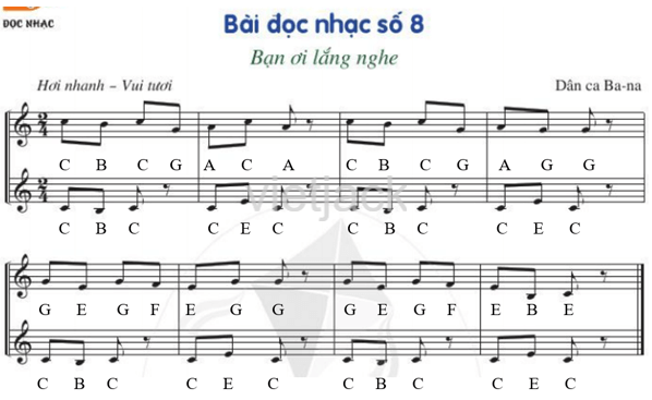 Bài đọc nhạc số 8