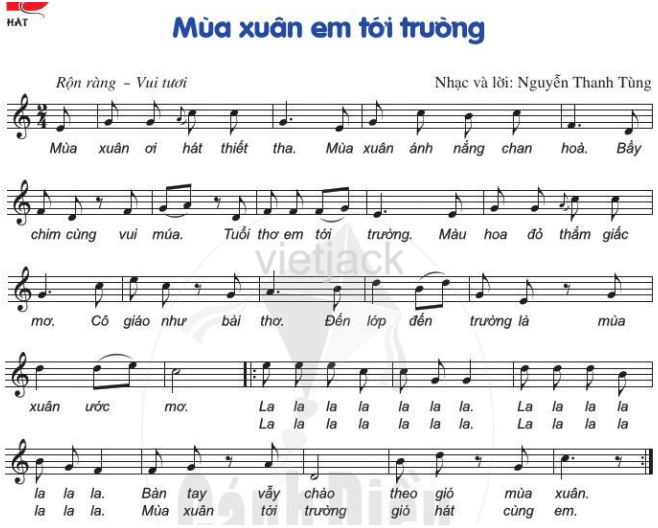 Bài hát Mùa xuân em tới trường