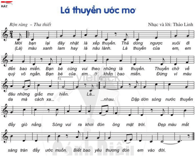 Bài hát Những lá thuyền ước mơ