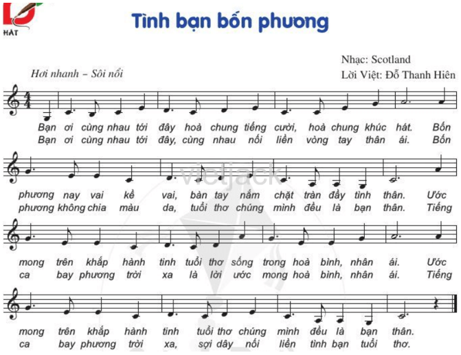 Bài hát Tình bạn bốn phương