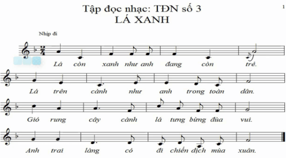 Âm nhạc lớp 9 Tập đọc nhạc số 3 Tiết 10: Nối vòng tay lớn