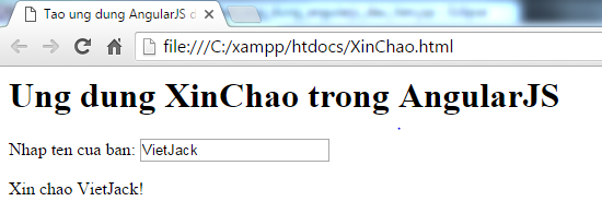 Tạo ứng dụng AngularJS đầu tiên