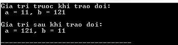 Tráo đổi giá trị trong C