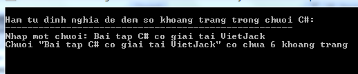 Tạo hàm để đếm số khoảng trắng trong chuỗi