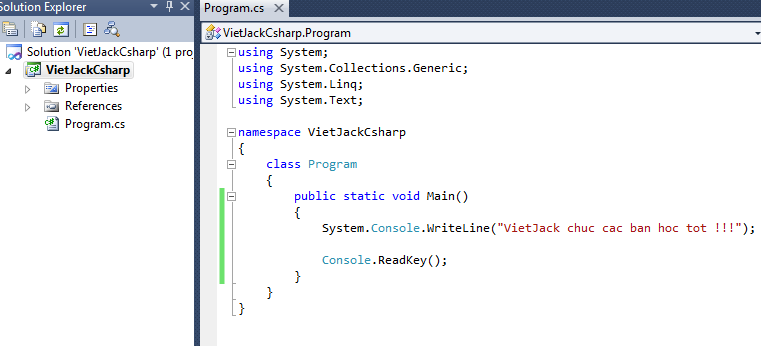 Run C# project trong Visual Studio 2010