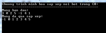 Sắp xếp nổi bọt (Bubble Sort) trong C#