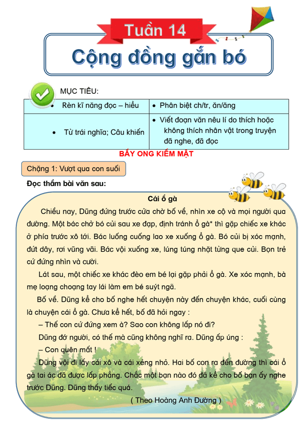 Bài tập cuối tuần Tiếng Việt lớp 3 Tuần 14 Kết nối tri thức (có đáp án) | Đề kiểm tra cuối tuần Tiếng Việt lớp 3