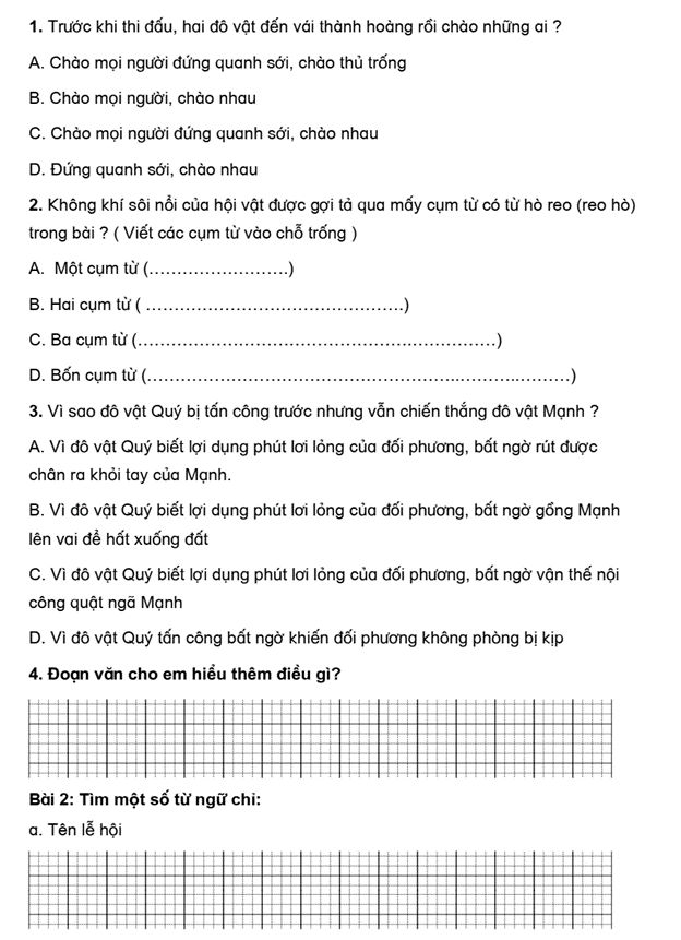 Bài tập cuối tuần Tiếng Việt lớp 3 Tuần 19 Chân trời sáng tạo có đáp án (có đáp án) | Đề kiểm tra cuối tuần Tiếng Việt lớp 3