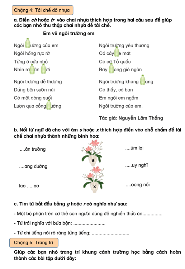 Bài tập cuối tuần Tiếng Việt lớp 3 Tuần 2 Chân trời sáng tạo có đáp án (có đáp án) | Đề kiểm tra cuối tuần Tiếng Việt lớp 3