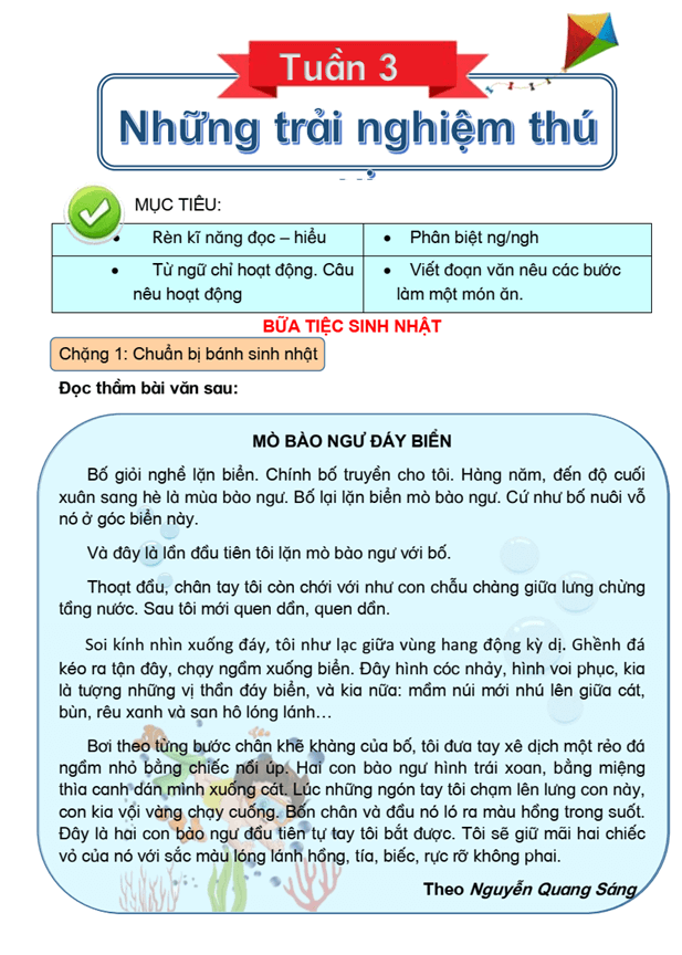 Bài tập cuối tuần Tiếng Việt lớp 3 Tuần 3 Kết nối tri thức (có đáp án) | Đề kiểm tra cuối tuần Tiếng Việt lớp 3