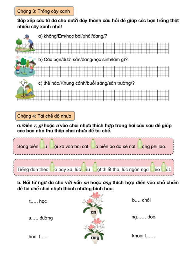 Bài tập cuối tuần Tiếng Việt lớp 3 Tuần 6 Kết nối tri thức (có đáp án) | Đề kiểm tra cuối tuần Tiếng Việt lớp 3