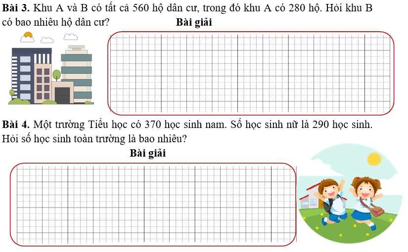 Bài tập cuối tuần Toán lớp 3 Tuần 1 Chân trời sáng tạo (có đáp án) | Đề kiểm tra cuối tuần Toán lớp 3