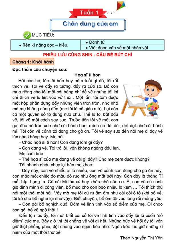 Bài tập cuối tuần Tiếng Việt lớp 4 Tuần 1 Cánh diều (có đáp án) | Đề kiểm tra cuối tuần Tiếng Việt lớp 4