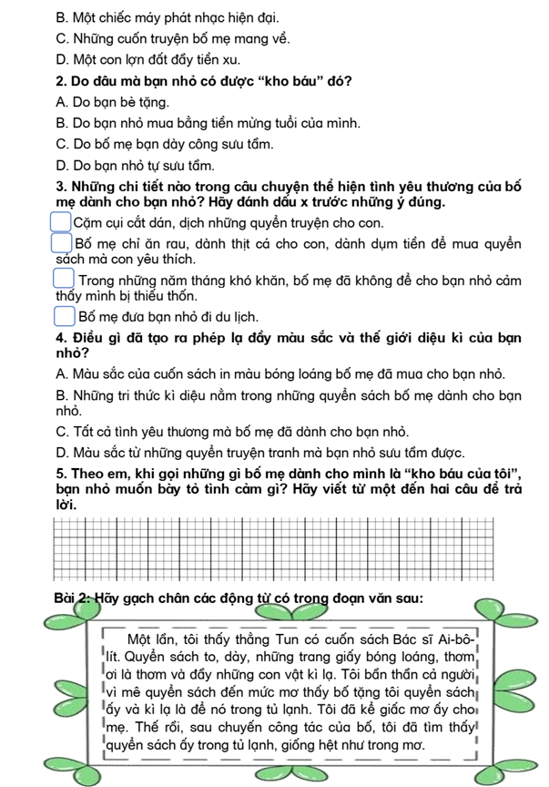 Bài tập cuối tuần Tiếng Việt lớp 4 Tuần 5 Kết nối tri thức (có đáp án) | Đề kiểm tra cuối tuần Tiếng Việt lớp 4