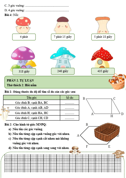 Bài tập cuối tuần Toán lớp 4 Tuần 14 Chân trời sáng tạo (có đáp án) | Đề kiểm tra cuối tuần Toán lớp 4