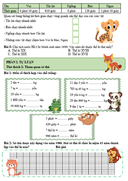 Bài tập cuối tuần Toán lớp 4 Tuần 15 Chân trời sáng tạo (có đáp án) | Đề kiểm tra cuối tuần Toán lớp 4