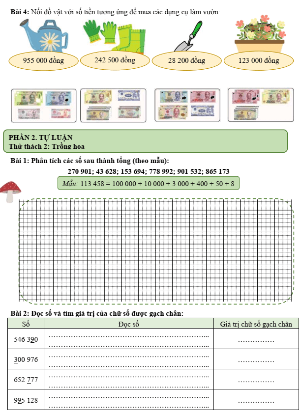 Bài tập cuối tuần Toán lớp 4 Tuần 2 Cánh diều (có đáp án) | Đề kiểm tra cuối tuần Toán lớp 4