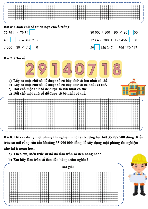 Bài tập cuối tuần Toán lớp 4 Tuần 3 Cánh diều (có đáp án) | Đề kiểm tra cuối tuần Toán lớp 4