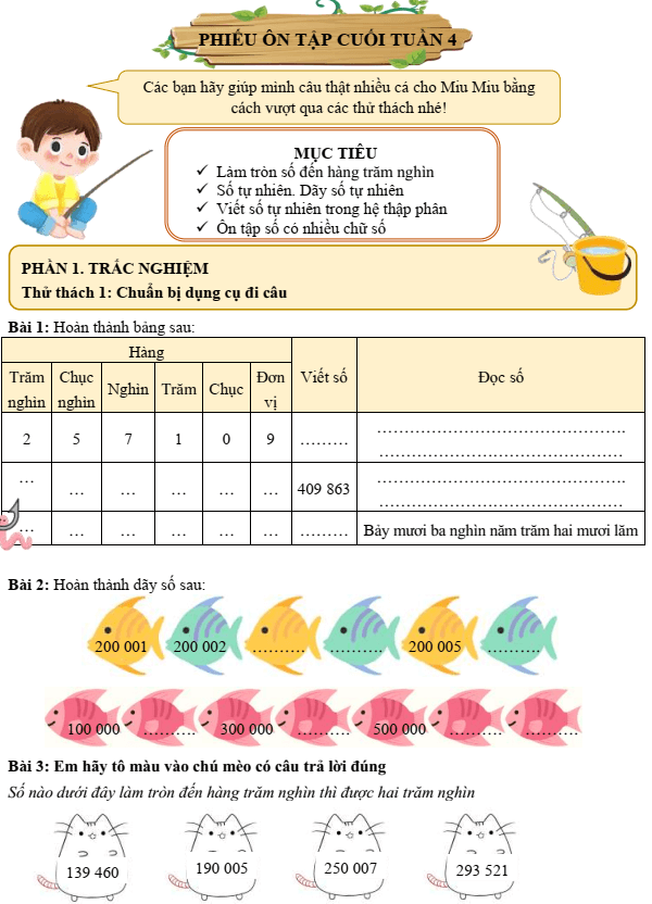 Bài tập cuối tuần Toán lớp 4 Tuần 4 Cánh diều (có đáp án) | Đề kiểm tra cuối tuần Toán lớp 4