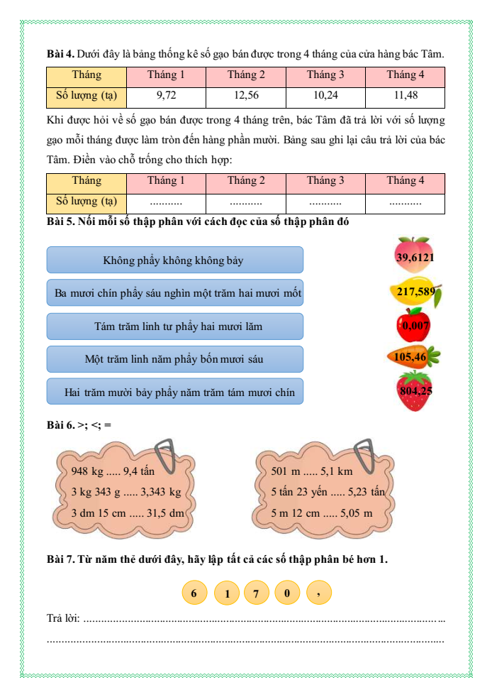 Bài tập hàng ngày Toán lớp 5 Bài 14: Luyện tập chung | Kết nối tri thức