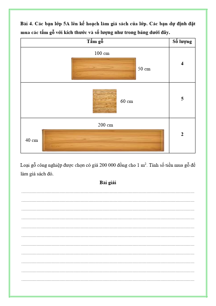 Bài tập hàng ngày Toán lớp 5 Bài 17: Thực hành và trải nghiệm với một số đơn vị đo đại lượng | Kết nối tri thức