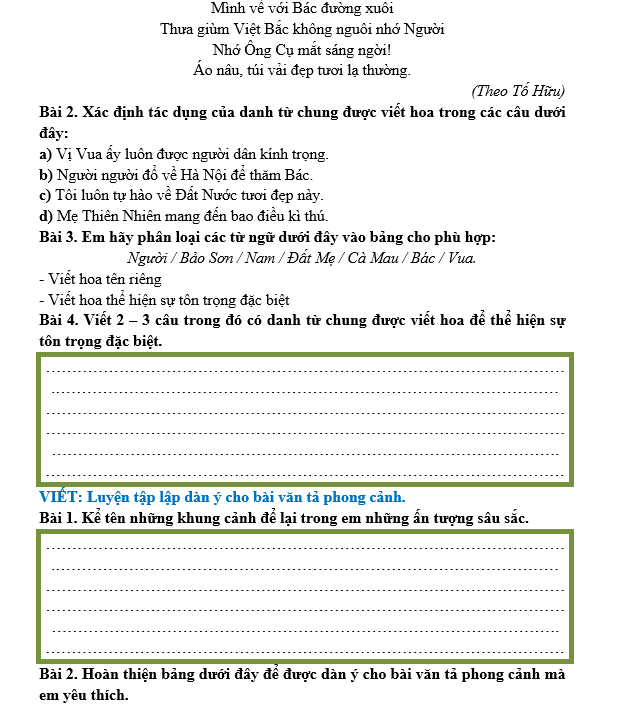 Bài tập hàng ngày Tiếng Việt lớp 5 Bài 23: Về ngôi nhà đang xây | Kết nối tri thức