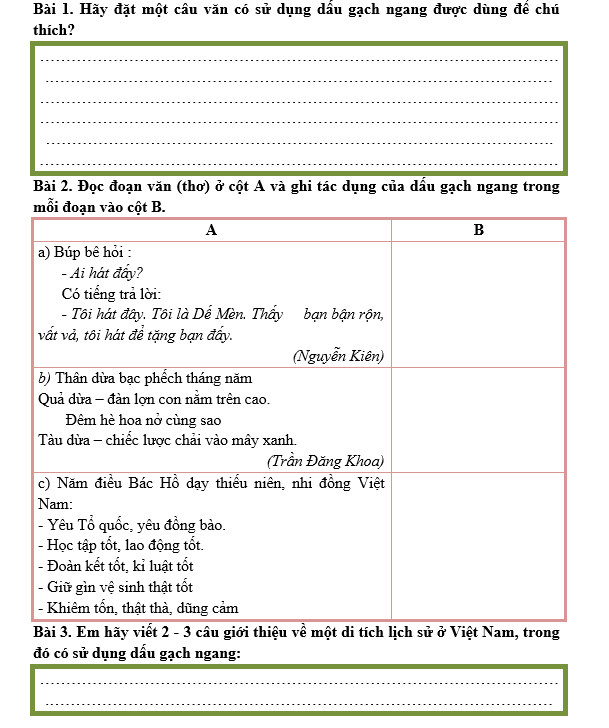 Bài tập hàng ngày Tiếng Việt lớp 5 Bài 27: Một người hùng thầm lặng | Kết nối tri thức