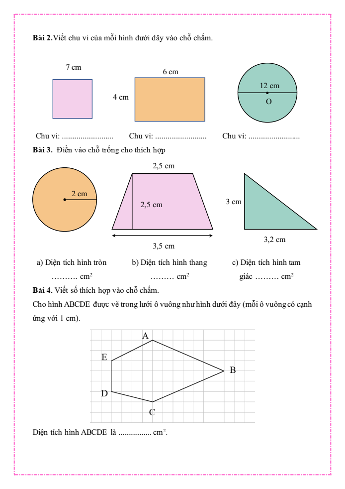 Bài tập hàng ngày Toán lớp 5 Bài 29: Luyện tập chung | Kết nối tri thức