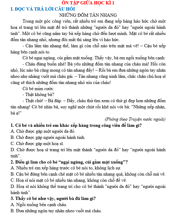 Bài tập hàng ngày Tiếng Việt lớp 5 Ôn tập giữa học kì 1 | Kết nối tri thức